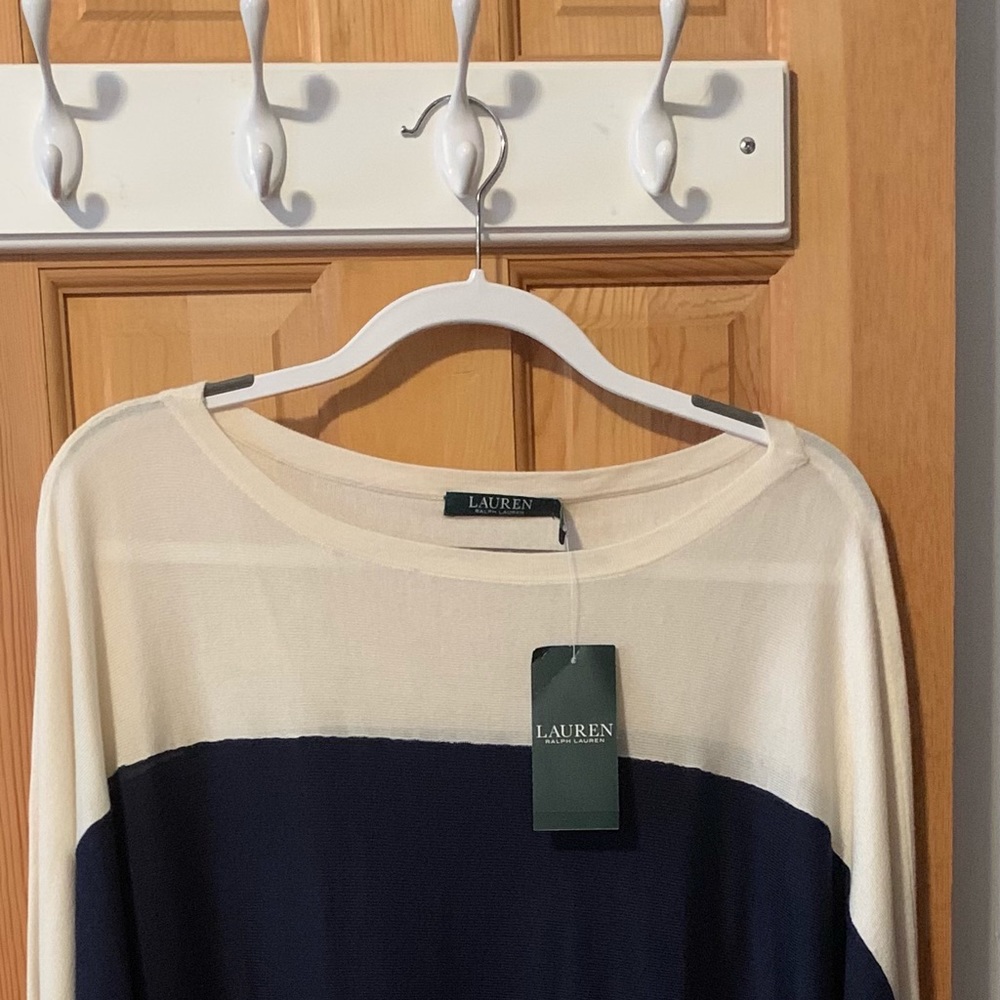 Ralph Lauren Navy/Ivory Sweater Dress - Never Worn - Picture 1 of 5